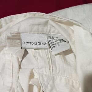 Newport News Ivory Long Sleeve Dress